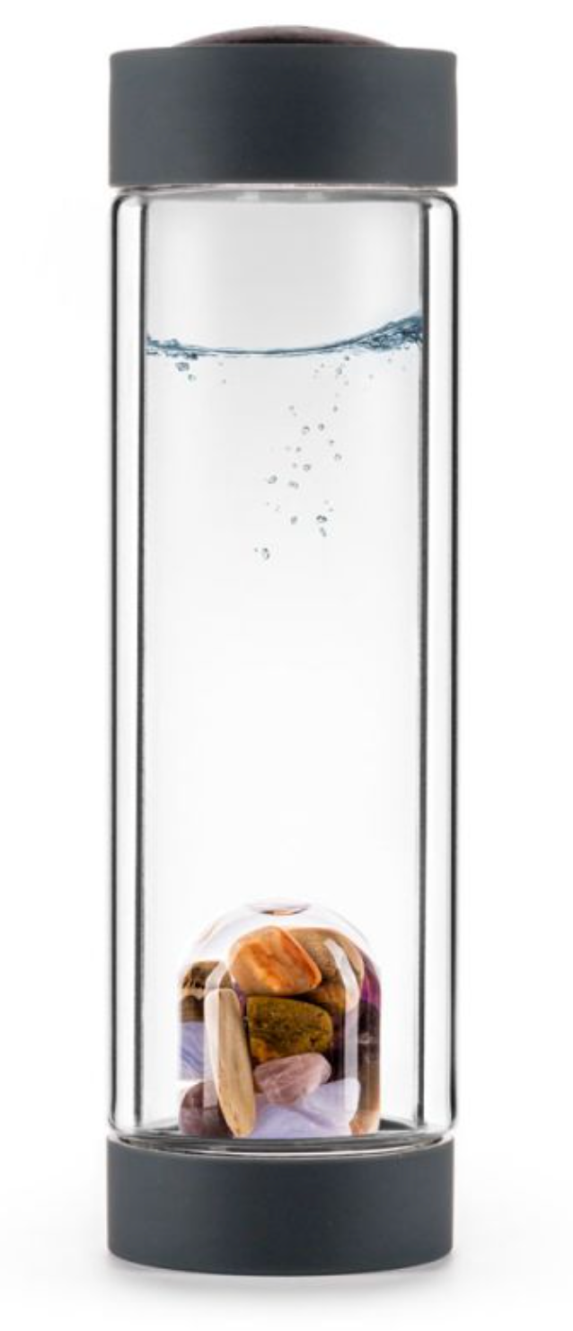 VitaJuwel Via Heat 5 Elements | Insulated Crystal Infusion Water Bottle