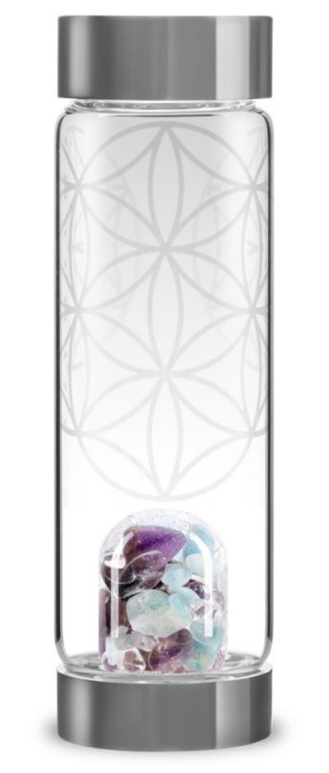 VitaJuwel Via Flower of Life Crystal Water Bottle