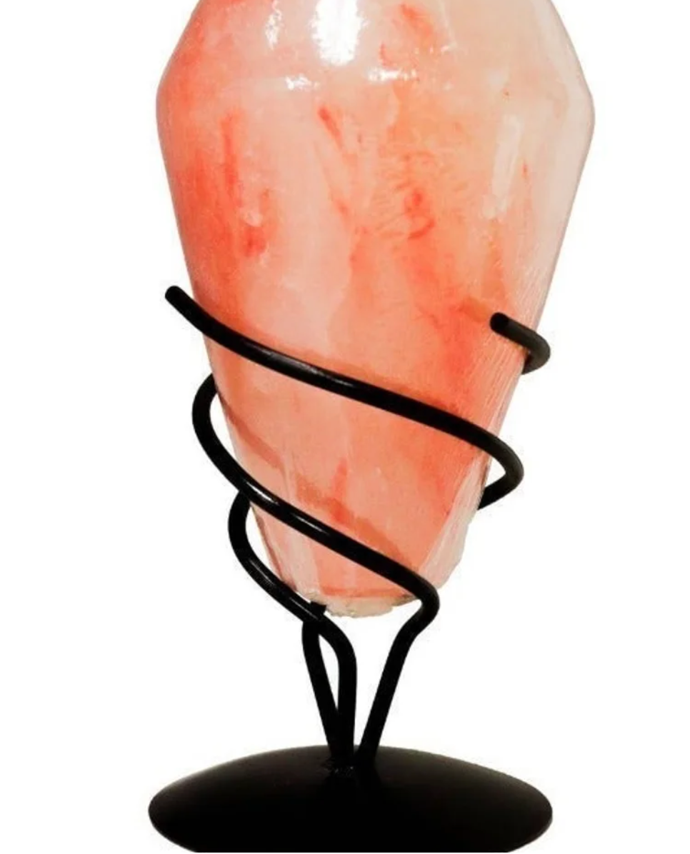 Himalayan Salt Cone Tealight Candle Holder w/ Stand