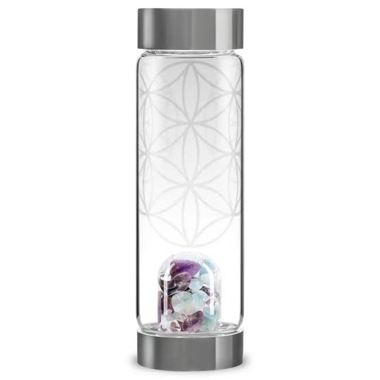 ヴィタジュエル　ボトル　フラワーオブライフ VitaJuwel Via Flower of Life Crystal Water Bottle –