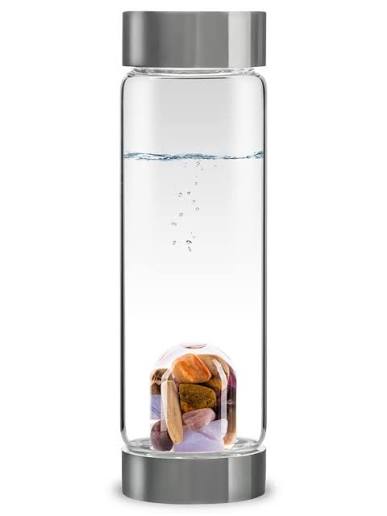 VitaJuwel Via Heat 5 Elements | Insulated Crystal Infusion Water Bottle